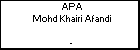 APA Mohd Khairi Afandi