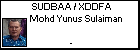 SUDBAA / XDDFA Mohd Yunus Sulaiman