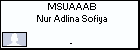 MSUAAAB Nur Adlina Sofiya