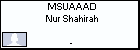 MSUAAAD Nur Shahirah