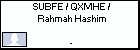 SUBFE / QXMHE / Rahmah Hashim