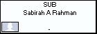 SUB Sabirah A Rahman