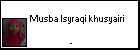  Musba Isyraqi khusyairi