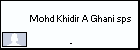  Mohd Khidir A Ghani sps
