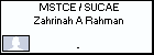 MSTCE / SUCAE Zahrinah A Rahman
