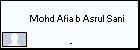 Mohd Afia b Asrul Sani