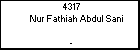 4317 Nur Fathiah Abdul Sani