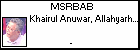 MSRBAB Khairul Anuwar, Allahyarham